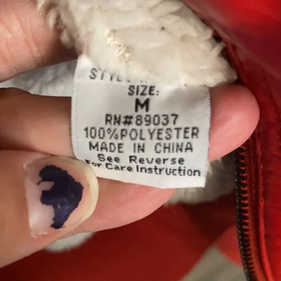 Fun Red BB Winter Jacket with Gray Sweatshirt Hood - Picture 8 of 8